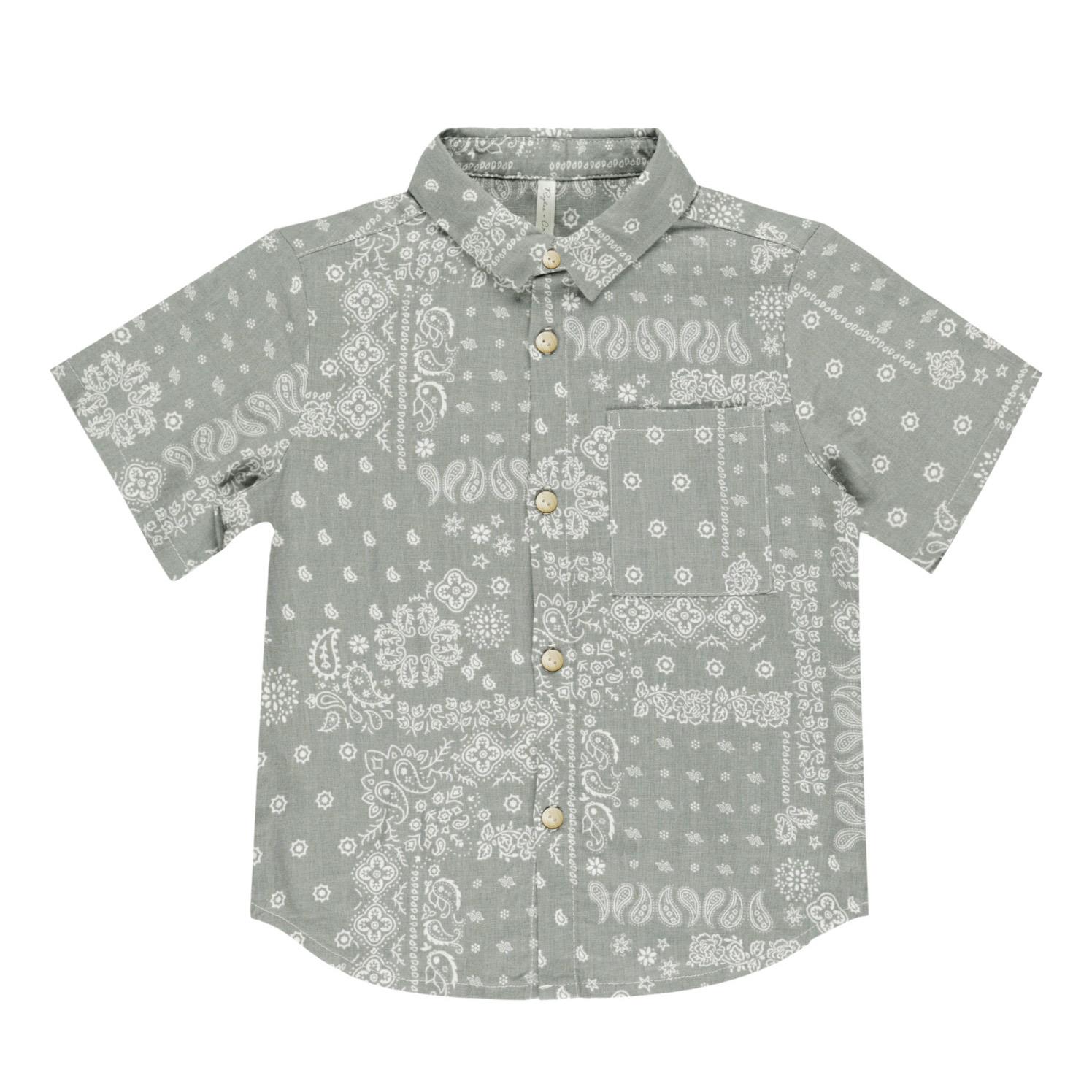 Rylee + Cru Collared Short Sleeve Shirt 12-24M